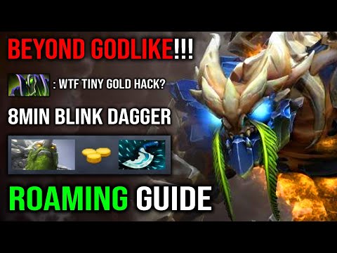 WTF 8MIN BLINK & 9MIN GODLIKE 1 Toss = Deleted Amazing Roaming Tips | Most Annoying Tiny Ever DotA 2