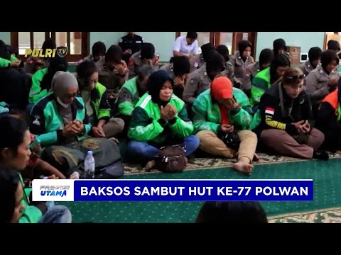 POLRES MADIUN GELAR BAKSOS RAYAKAN HUT KE-77 POLWAN