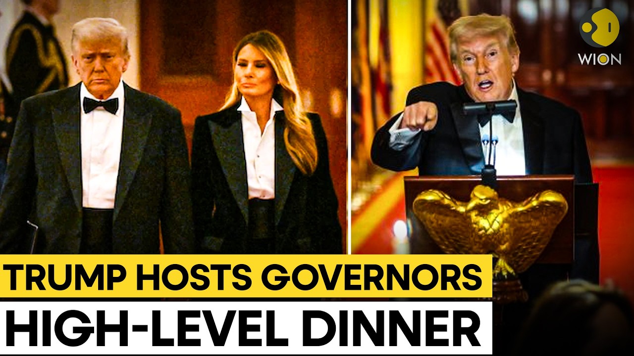 LIVE: US President Trump Hosts US State Governors For Dinner | WION