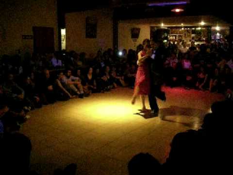  Eugenia Martinez  and  Lucas di Giorgio  are  dancing  to  the  tango  "  Una Emocion  "
