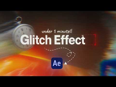 How To Master Glitch effect In After Effects (Under 1 Minutes)