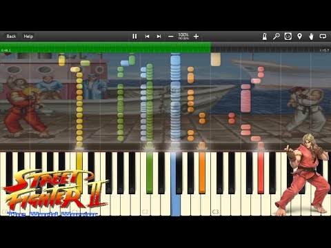 Street Fighter II - Ken Stage (Synthesia)