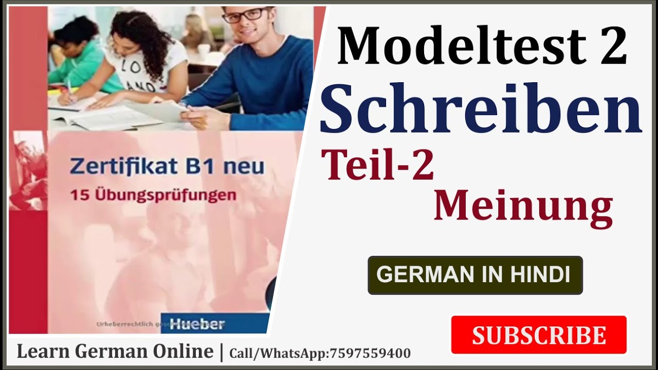 Zertifikat B1 neu Modelltest 2 Schreiben Teil 2 Meinung