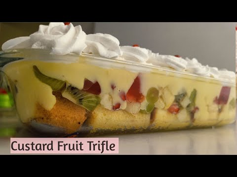 Custard fruit trifle recipe | Custard trifle pudding | Fruit pudding | easy dessert recipes