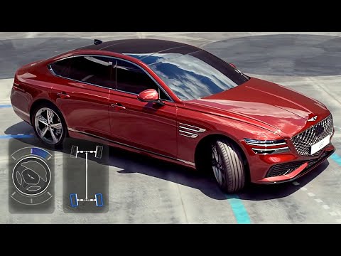 Neuer 2022 Genesis G80 Sport - Fahren & Rear Wheel Steering (RWS), Interior