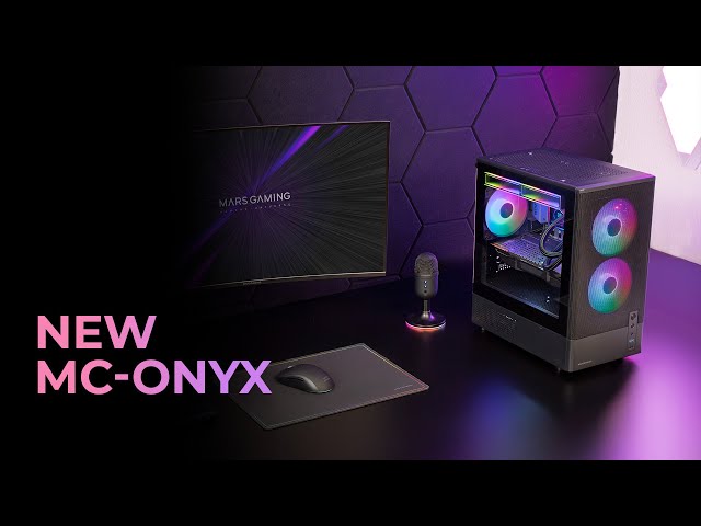 Mars Gaming Mc-onyx Gaming-Gehäuse Micro-ATX Metallgitter 3x ARGB-Lüfter Dual-Chamber Weiß video