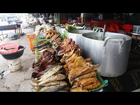 Many Different Various Soup & Food for Lunch - Amazing Family Cooking Hot Food For Selling on Street