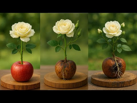 1 apple – The secret to helping roses grow roots quickly and bloom all year round