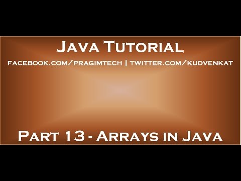 Arrays in java
