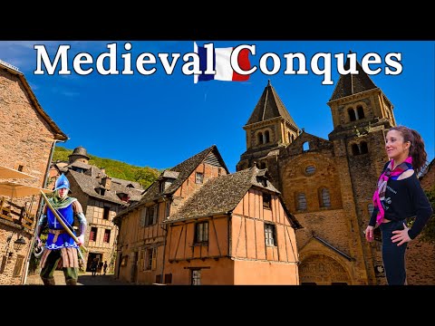 Conques France. Aveyron Tourism. Most Beautiful Medieval Village in France. Best France Day Trip.