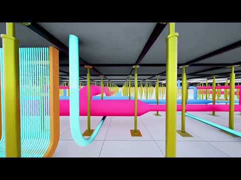 3D Walkthrough – Data Center Under Raised Floor Infrastructure