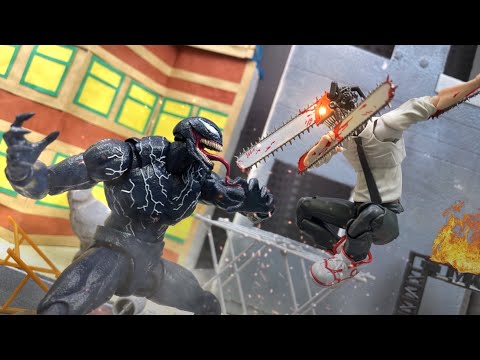 stop motion chainsaw man vs venom チェンソーマンＶＳヴェノム