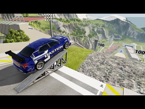 High Speed Flip Ramp Jump Crashes (Car Jump Arena) - BeamNG Drive High Speed Jumps (Crash Test)