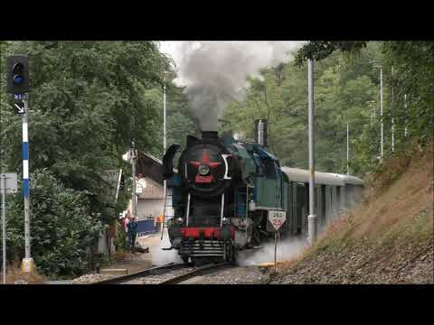 ČSD 477.043 fährt zum Anlaß 120 Jahre "Posázavský Pacifik" Praha - Čerčany - Praha, 29.08.2020