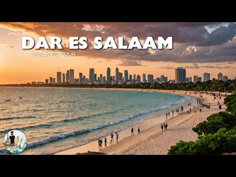 Sunset Walk in Dar Es Salaam Beaches | 4K Walking Tour