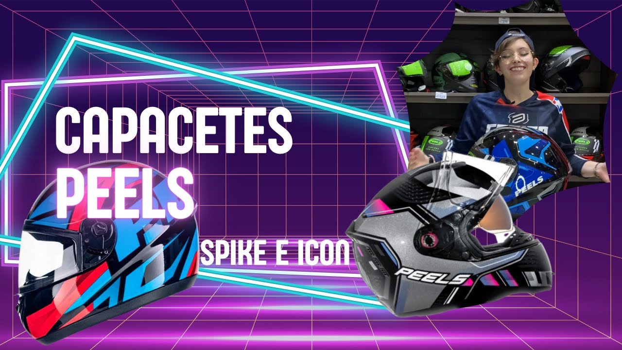 Capacete por menos de 300 ! E capacete com óculos de sol por menos de 500, Peels Spike e peels icon