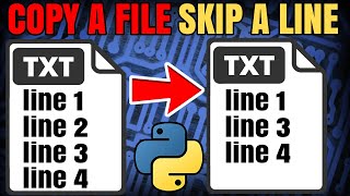 Copy a file, but SKIP a line! READ WRITE APPEND File management Python Tutorial for Beginners