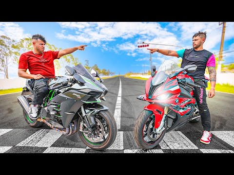 THE FIGHT OF THE CENTURY! BMW S1000RR VS MY KAWASAKI H2
