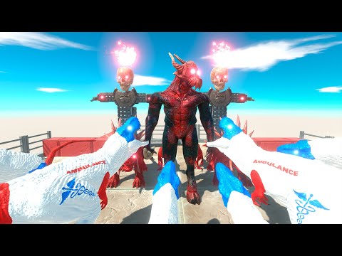 ⚡ VIRUS INFERNAL vs DOCTOR T-Rex Army DEATH RUN - 🦖 Animal Revolt Battle Simulator 🦕