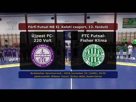 NBII: Újpest FC-220 Volt - FTC Futsal-Fisher Klíma 1-4 (2018.11.19, összefoglaló)