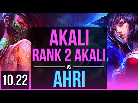 AKALI vs AHRI (MID) | Rank 2 Akali, Rank 5, 11/2/6, Dominating | BR Challenger | v10.22