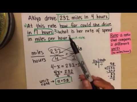 Word Problem - Unit Rate and Proportion to Solve for Equivalent Ratios