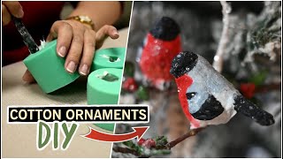 DIY Christmas ornaments from cotton in molds!/ A simple technique with amazing results