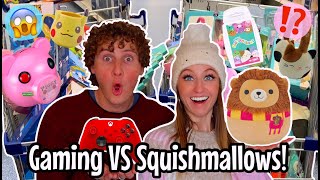 SQUISHMALLOWS🐻🩷 VS GAMING🎮🍄 WALMART SHOPPING CHALLENGE!!😱🛒⁉️ (NO BUDGET!!🤑) | Rhia Official♡