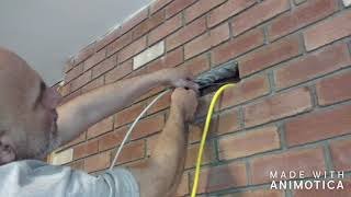 How To Mount a TV On a Brick Wall / FIREPLACE / hide cables installation