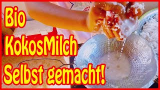 Bio Kokos Milch selbst gemacht in Thailand