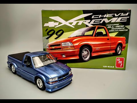 1999 Chevy S10 Xtreme Custom Pickup Truck 1/25 Scale Model Kit Build How To Assemble Paint Detail
