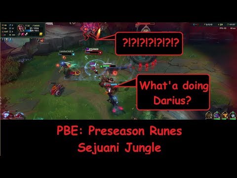 [PBE] Sejuani Jungle with New Runes First Game