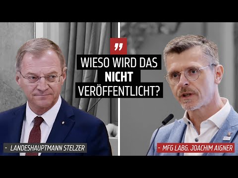 Joachim Aigner konfrontiert Landeshauptmann Thomas Stelzer