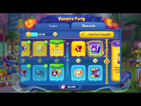 @Fishdom Win Strikes Atlantis Cup Stage 1 - 17. Vampire Party Level 38 Unlocked.