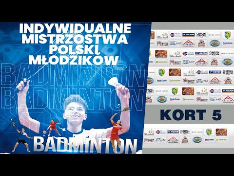 kort 5 | Indywidualne Mistrzostwa Polski Młodzików 2025 | dzień 3 | Strzelce Opolskie | Badminton