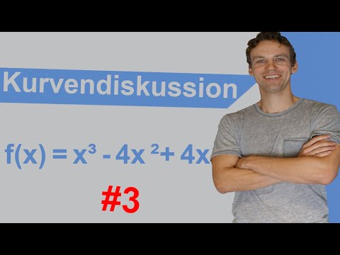 Kurvendiskussion von f(x)=x³-4x²+4x Teil 3 von 3 | Komplette Kurvendiskussion mit Aufgabe und Lösung