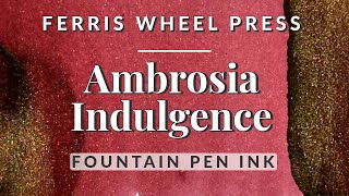 🩸👑  Ambrosia Indulgence Deep Red Fountain Pen Ink Swatching and Comparison #fountainpenink