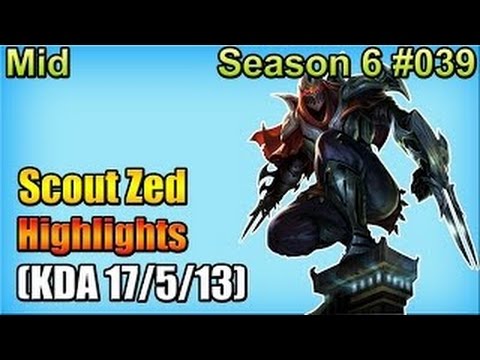 SKT T1 Scout - Zed vs SKT T1 Faker Rammus - Mid - Patch 6.1" - KR SoloQueue Replay Highlights