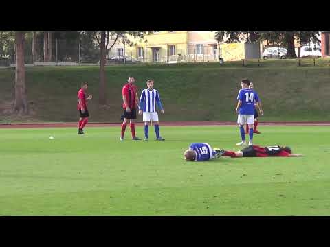 Srážka Tomáš Korelus s Václavem Záhořem i tohle k fotbalu bohužel patří......