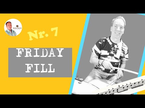 Friday Fill Nr.7 - Fill mit 6-Stroke-Roll für Fortgeschrittene - Schlagzeug Tutorials mit Rudi Hein