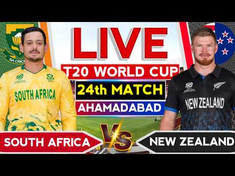 🔴Live - New Zealand vs South Africa | Cricket Live Score & Commentary | T20 WC Live | Nz vs SA Live