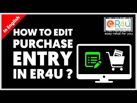 How to Edit Purchase Entry
