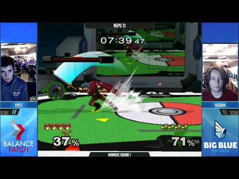NGPU 31 SSBM - Pipes (Marth) vs. Squawk (Falco) - Melee WR1