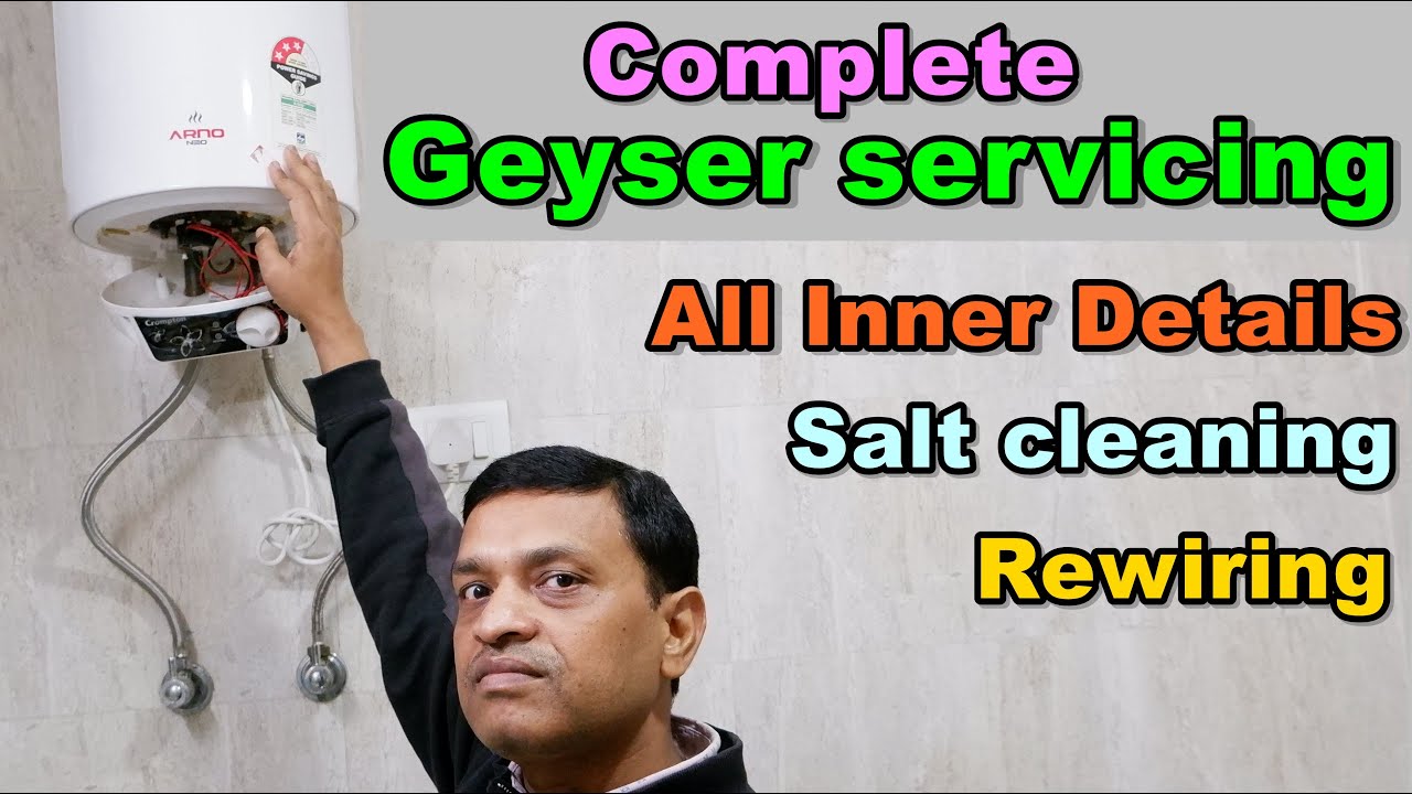 Watch video Electric Geyser service | Salt cleaning & rewiring | गीजर की नस - नस की जानकारी Now Electric Geyser service | Salt cleaning & rewiring | गीजर की नस - नस की जानकारी