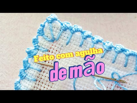 bico feito com agulha de mão para fraldas, pano de prato e toalha #fraldas  #panodeprato#manta