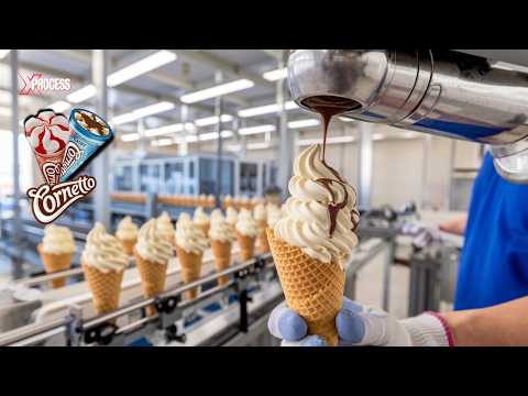 How CORNETTO ICE CREAMS are made? How Cornettos were invented?