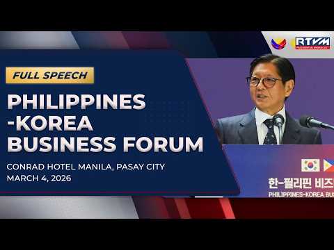 Philippines-Korea Business Forum Conrad Hotel Manila (Speech)