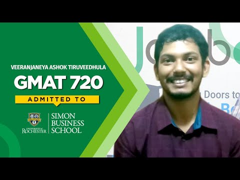 Veeranjaneya Ashok - GMAT 720 & admit from Simon Rochester 65% scholarship