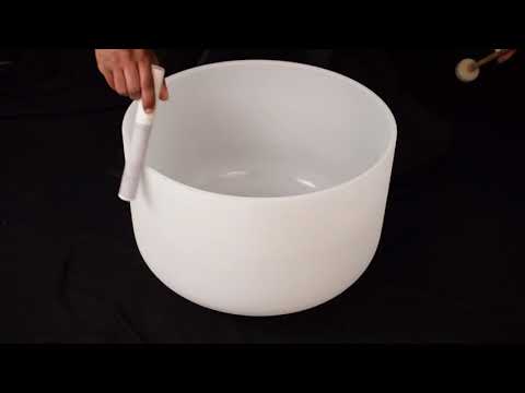 20" Crystal Tones™ Classic Frosted Singing Bowl (E - Perfect Pitch) - Unlimited Singing Bowls