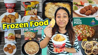 I only ate FROZEN Ready to Eat FOOD for 24 Hours | Food Challenge